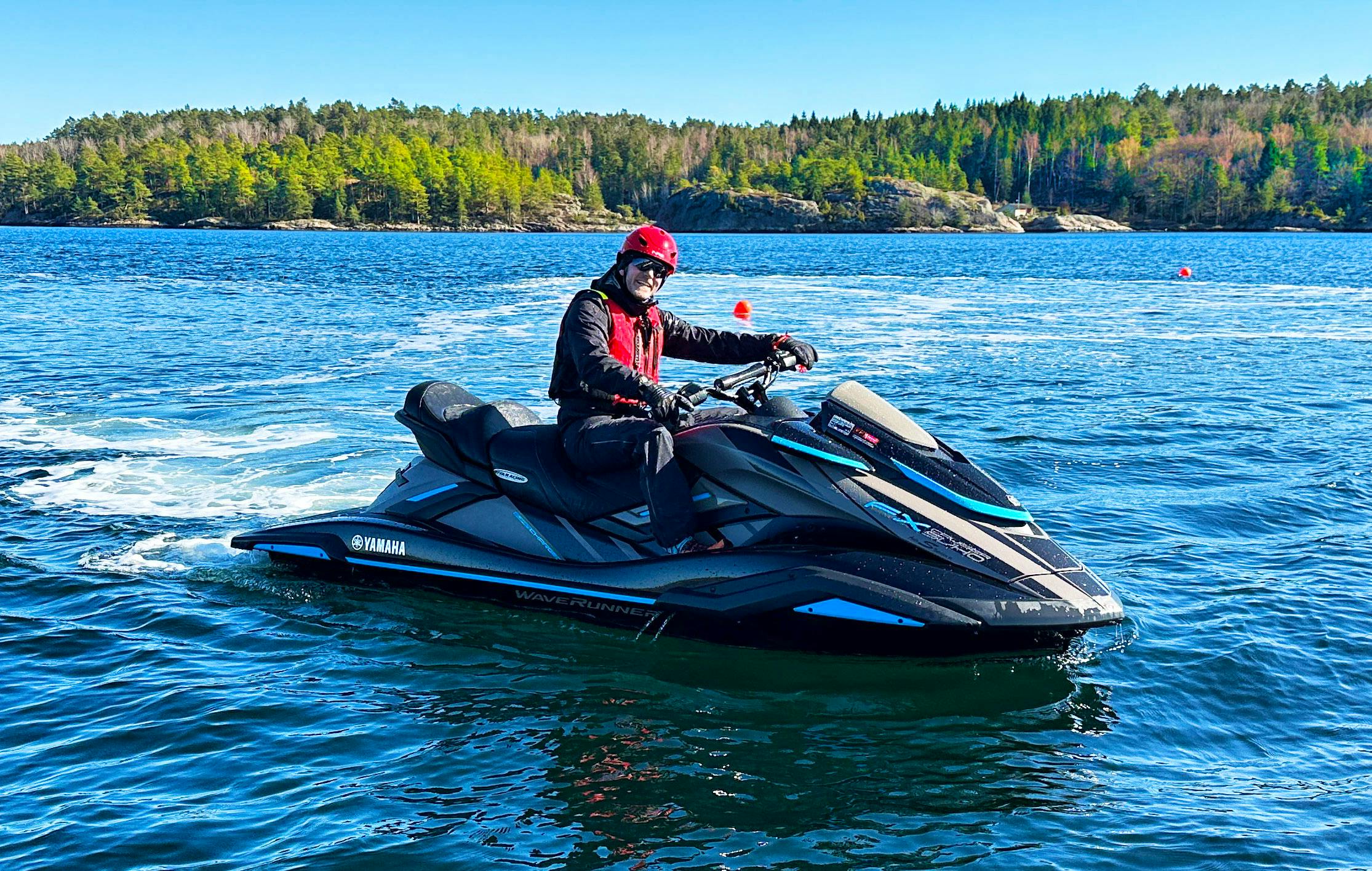 Høyhastighetsbevis - praktisk del: Vannscooter