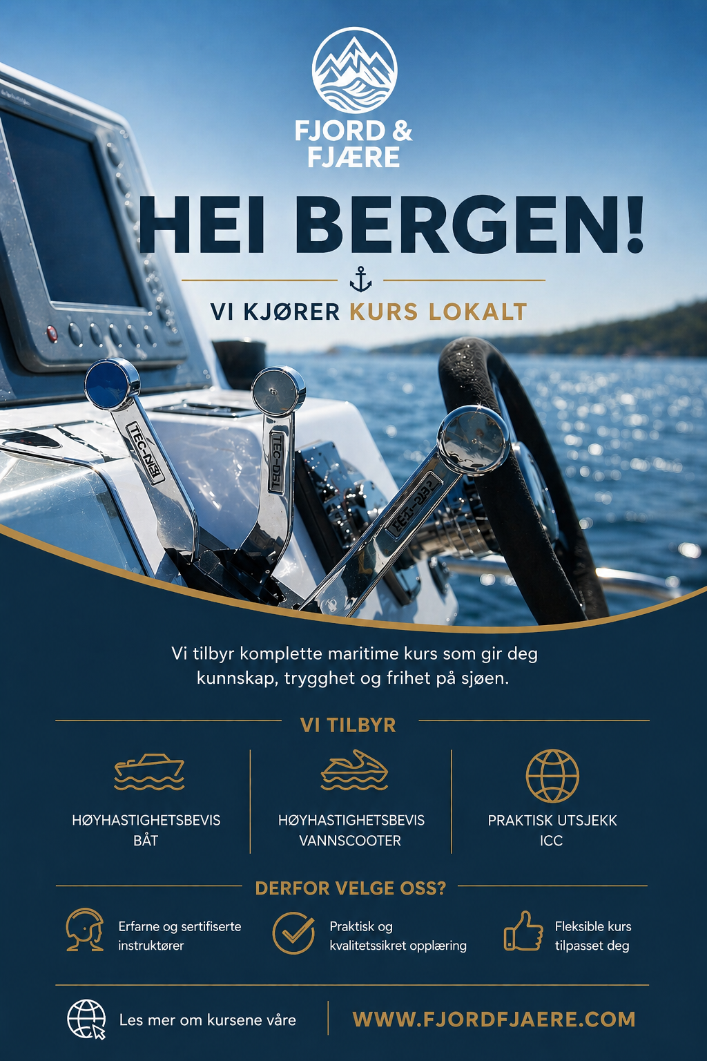Høyhastighetsbevis. Samlet kurs Båt & Vannscooter