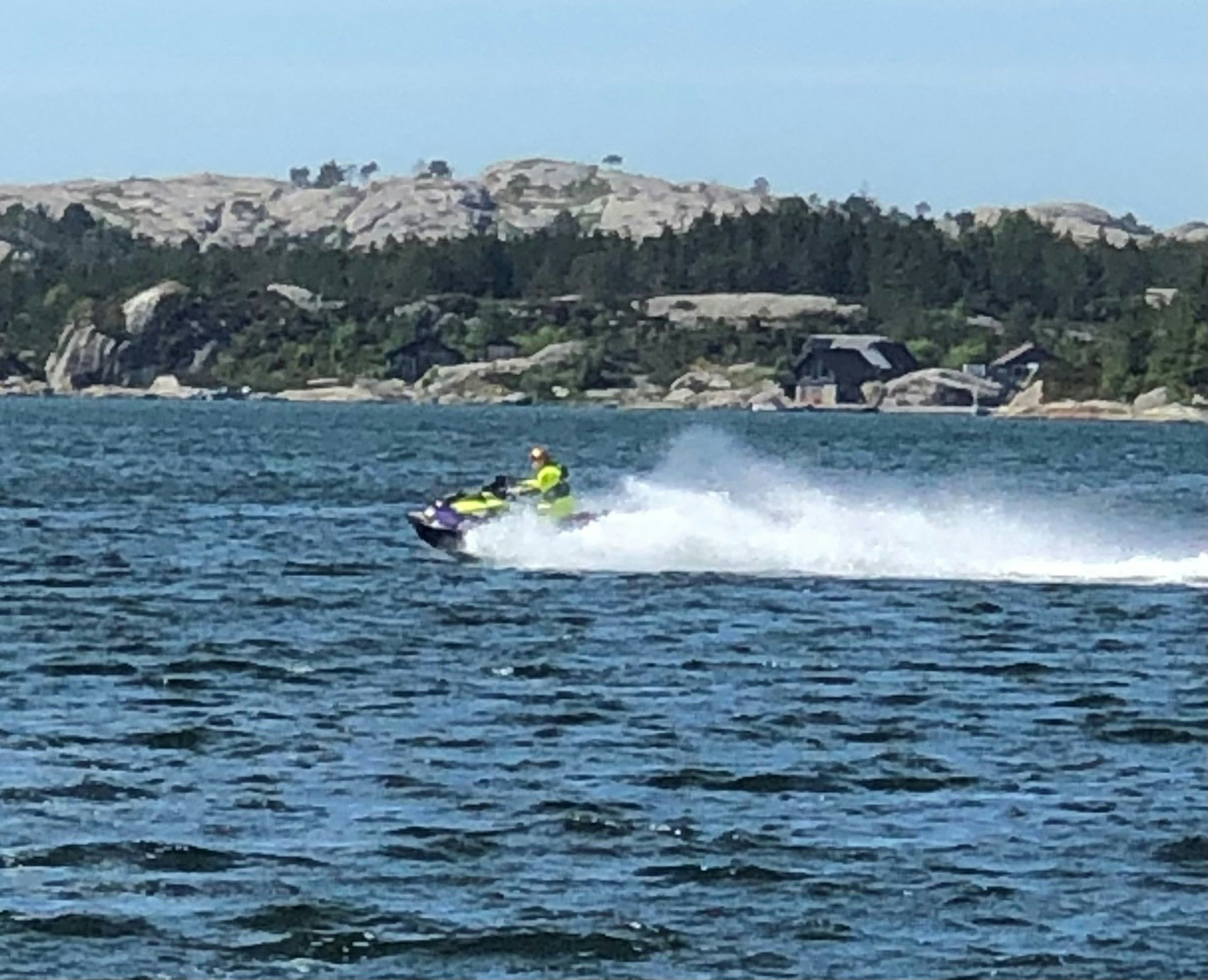 Høyhastighetsbevis - praktisk del: Vannscooter