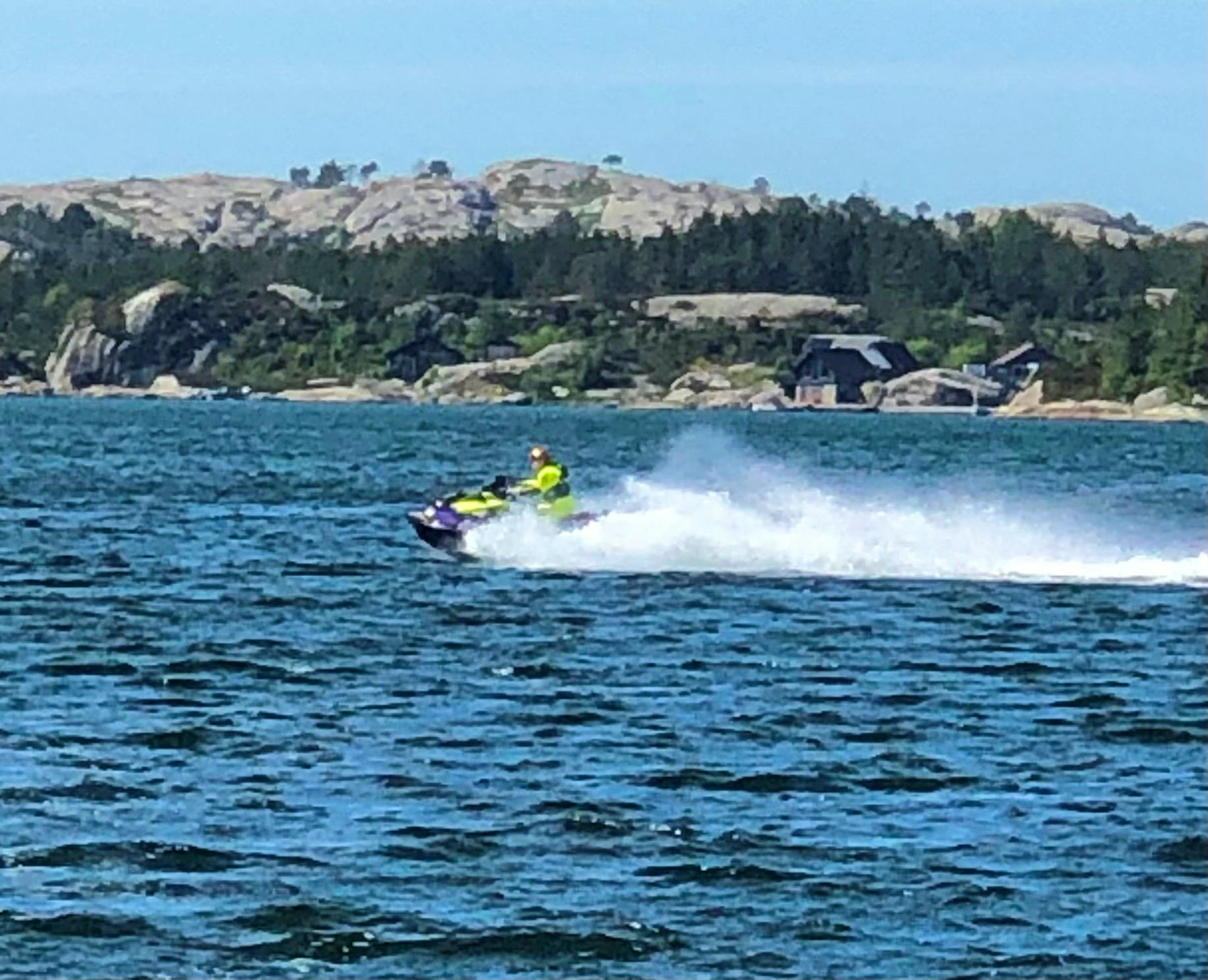 Høyhastighetsbevis - praktisk del: Vannscooter